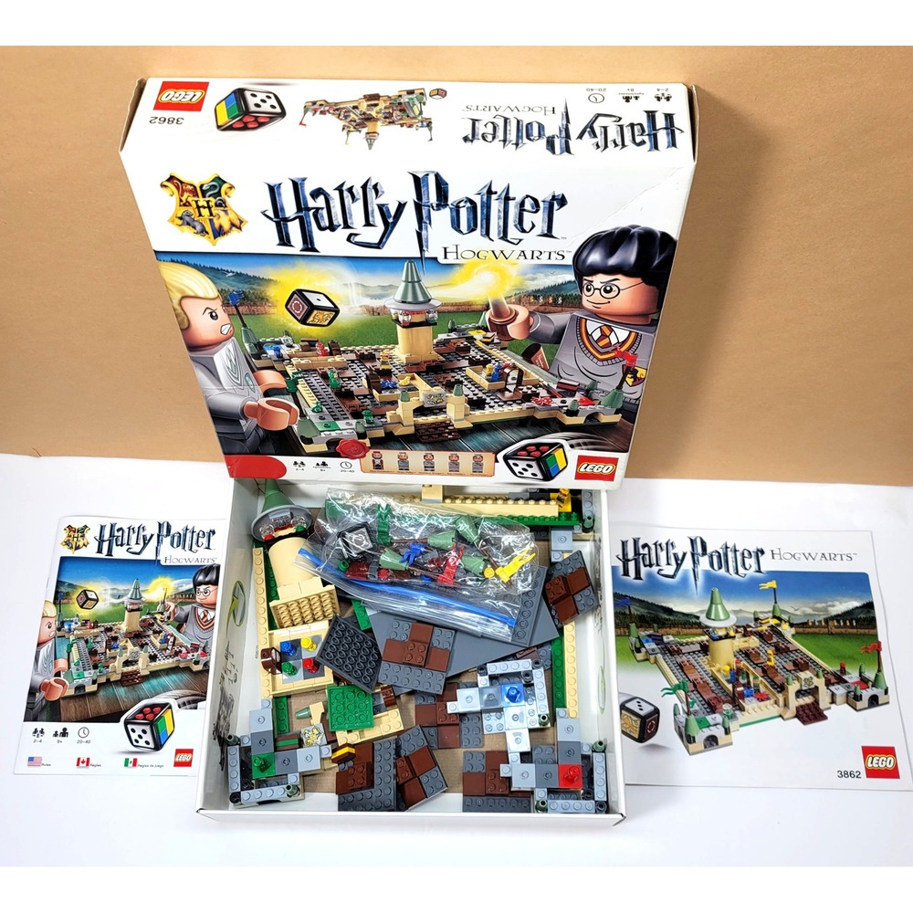Lego Games Harry Potter Hogwarts 3862 Board Game 2-Missing Pieces Microfigures